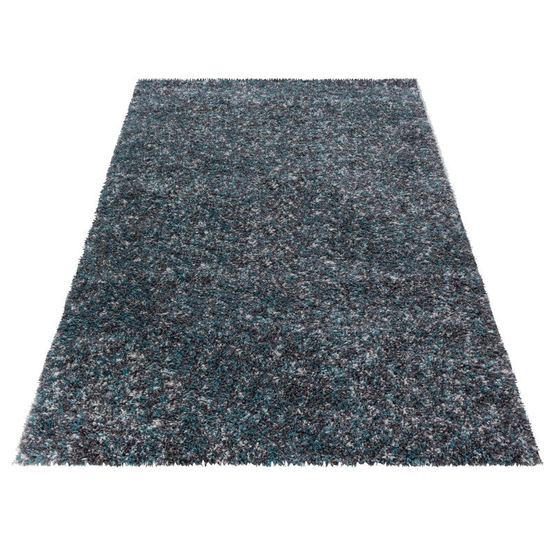 Enjoy Shaggy – Hoogpolig Vloerkleed – 3D-effect – Gemêleerd Blauw/Grijs/Crème