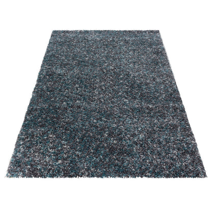 Enjoy Shaggy – Hoogpolig Vloerkleed – 3D-effect – Gemêleerd Blauw/Grijs/Crème