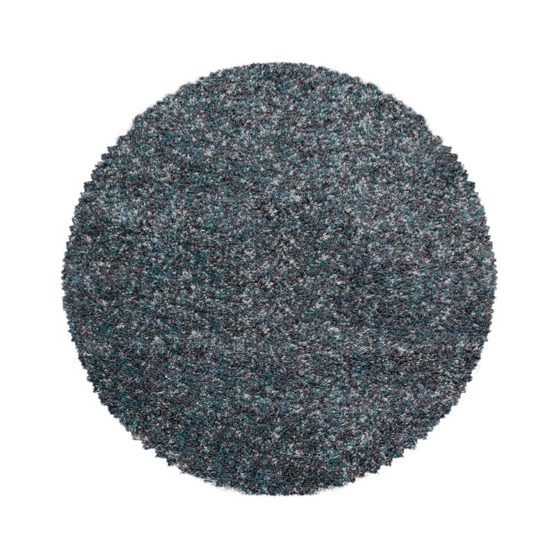 Enjoy Rond Shaggy – Hoogpolig Vloerkleed – 3D-effect – Gemêleerd Blauw/Grijs/Crème