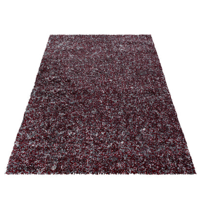 Enjoy Shaggy – Hoogpolig Vloerkleed – 3D-effect – Gemêleerd Rood/Grijs/Wit