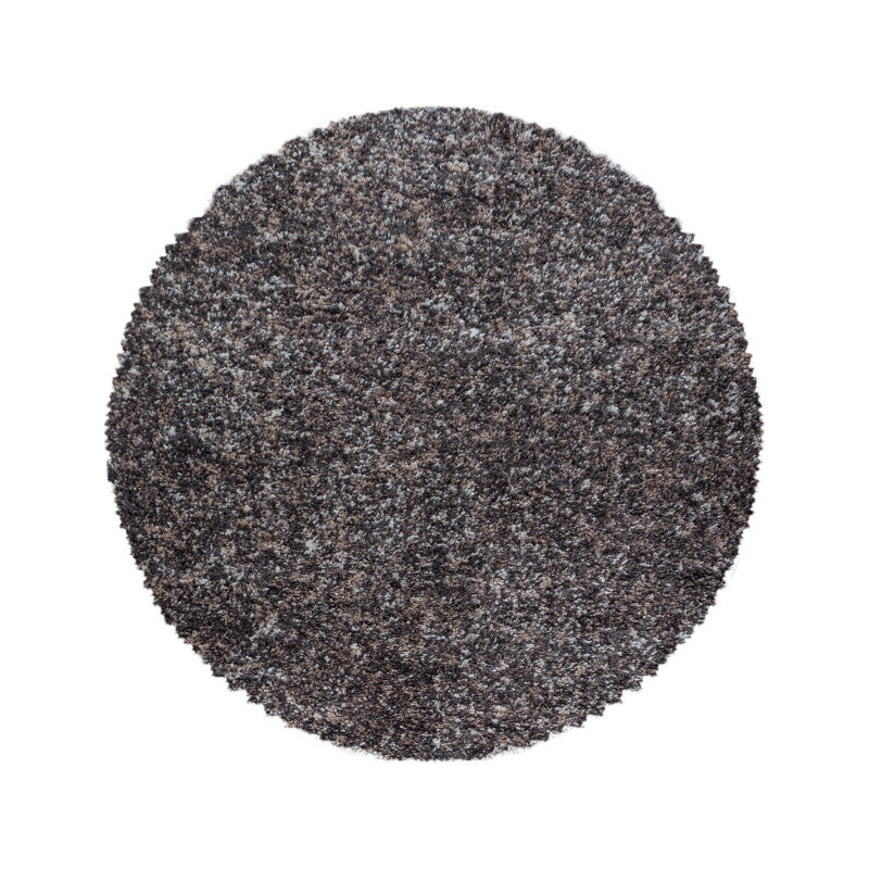 Enjoy Rond Shaggy – Hoogpolig Vloerkleed – 3D-effect – Gemêleerd Taupe/Grijs/Beige