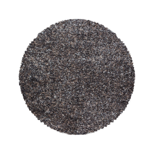 Enjoy Rond Shaggy – Hoogpolig Vloerkleed – 3D-effect – Gemêleerd Taupe/Grijs/Beige