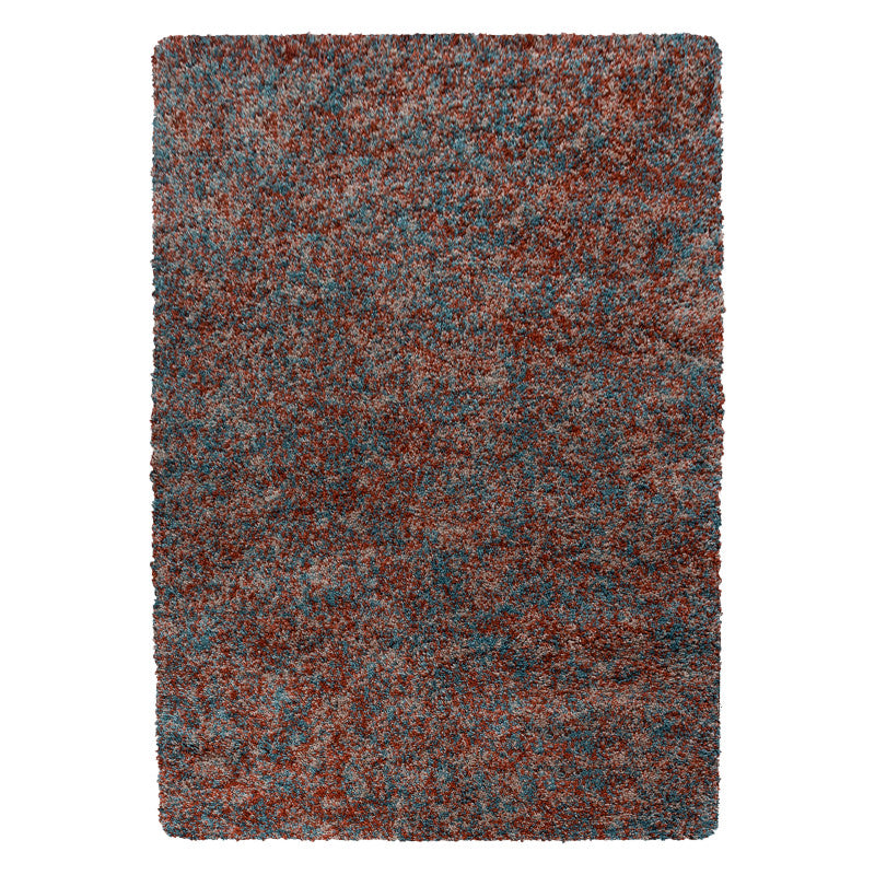 Enjoy Shaggy – Hoogpolig Vloerkleed – 3D-effect – Gemêleerd Terra/Blauw/Beige