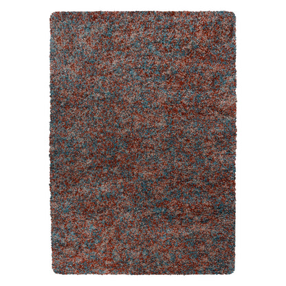 Enjoy Shaggy – Hoogpolig Vloerkleed – 3D-effect – Gemêleerd Terra/Blauw/Beige