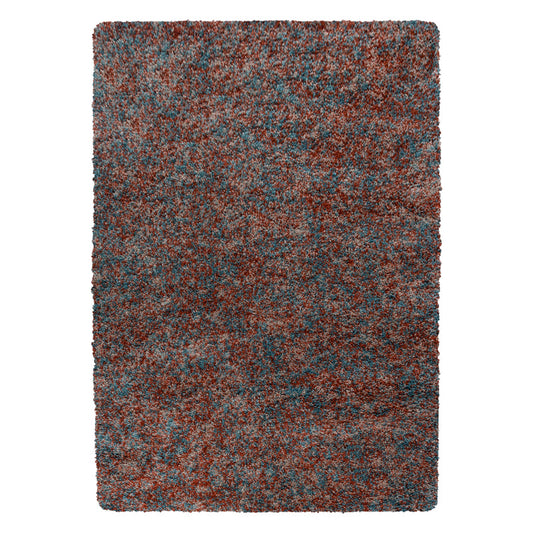 Enjoy Shaggy – Hoogpolig Vloerkleed – 3D-effect – Gemêleerd Terra/Blauw/Beige
