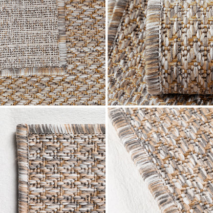 Zagora Vloerkleed – Beige – Laagpolig & Effen – Voor Binnen & Buiten