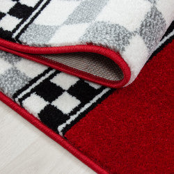 Kids Vloerkleed – Kindervloerkleed – Raceauto Rood – Anti-Allergisch