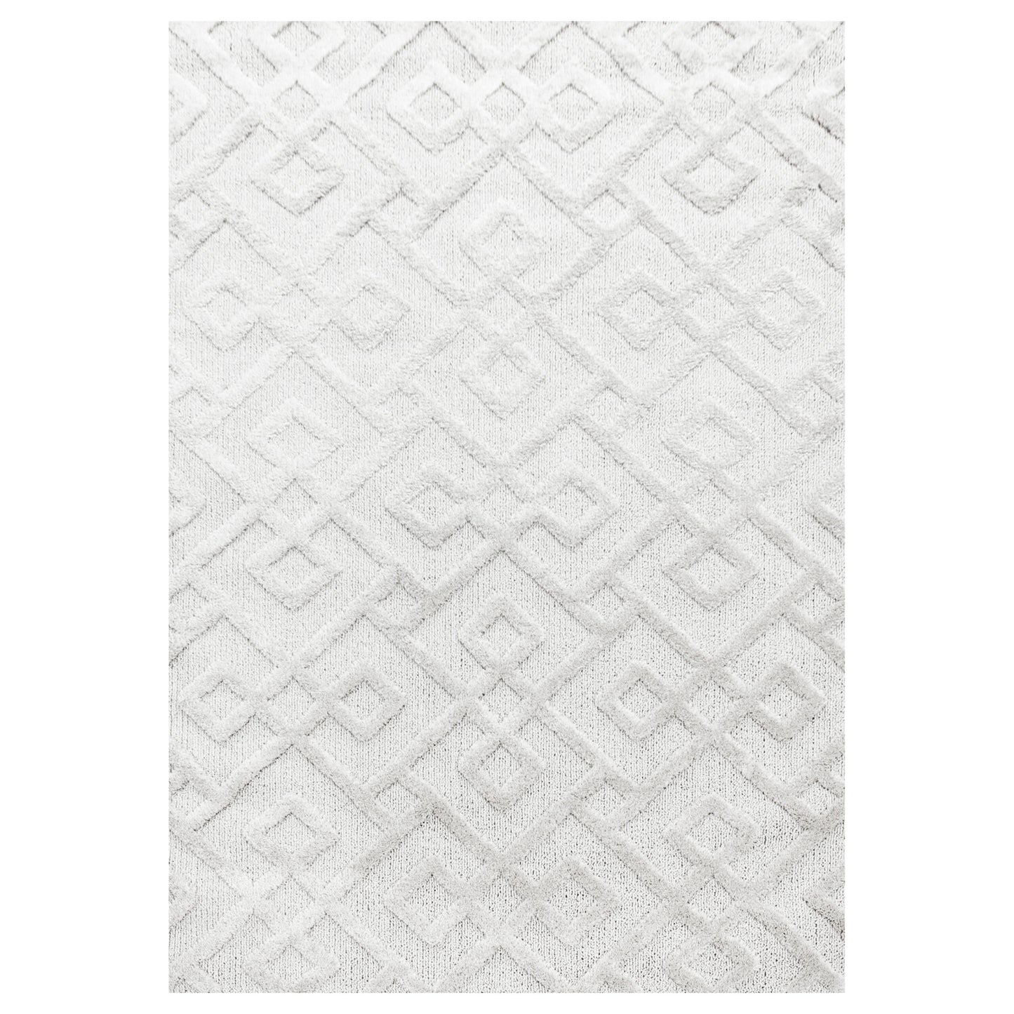 Pisa Vloerkleed – Creme – Geometrisch Doorkijkpatroon – Laagpolig & Modern