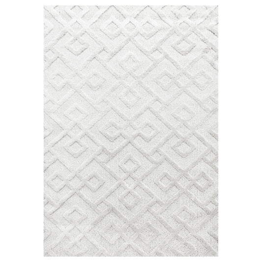 Pisa Vloerkleed – Creme – Geometrisch Doorkijkpatroon – Laagpolig & Modern