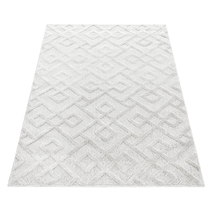 Pisa Vloerkleed – Creme – Geometrisch Doorkijkpatroon – Laagpolig & Modern