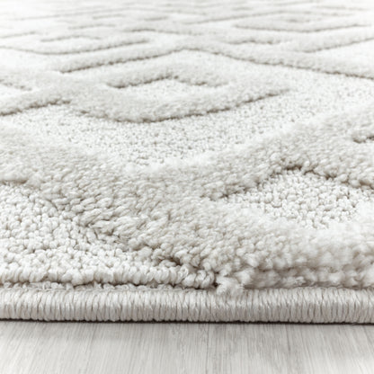Pisa Vloerkleed – Creme – Geometrisch Doorkijkpatroon – Laagpolig & Modern