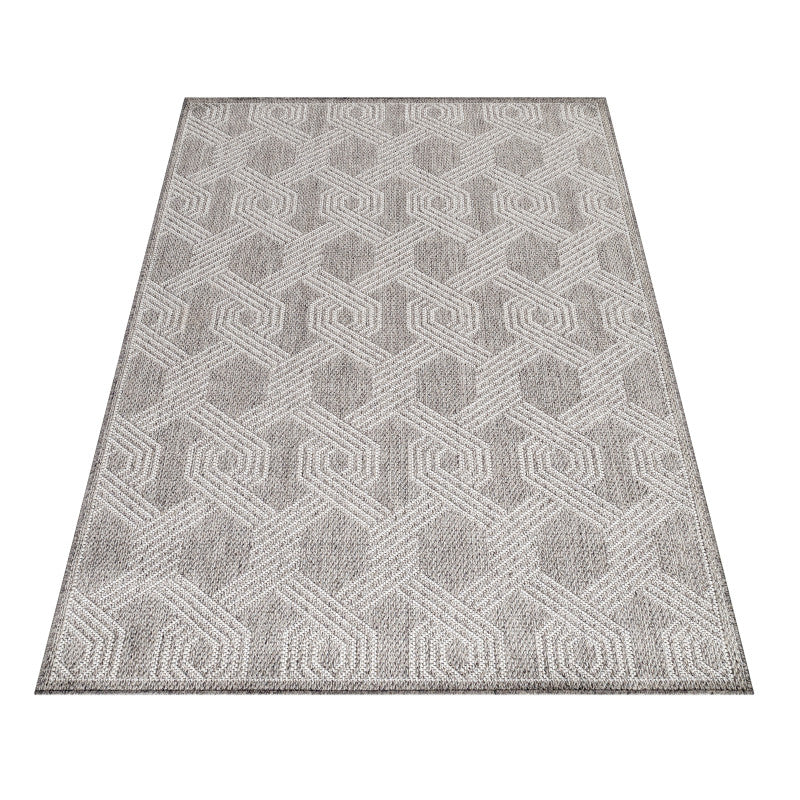 Aruba – Grijs/Beige – Laagpolig & Waterafstotend – Geschikt voor Binnen & Buiten