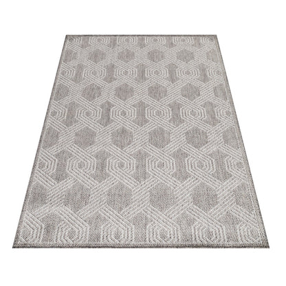 Aruba – Grijs/Beige – Laagpolig & Waterafstotend – Geschikt voor Binnen & Buiten