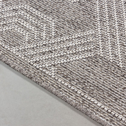 Aruba – Grijs/Beige – Laagpolig & Waterafstotend – Geschikt voor Binnen & Buiten