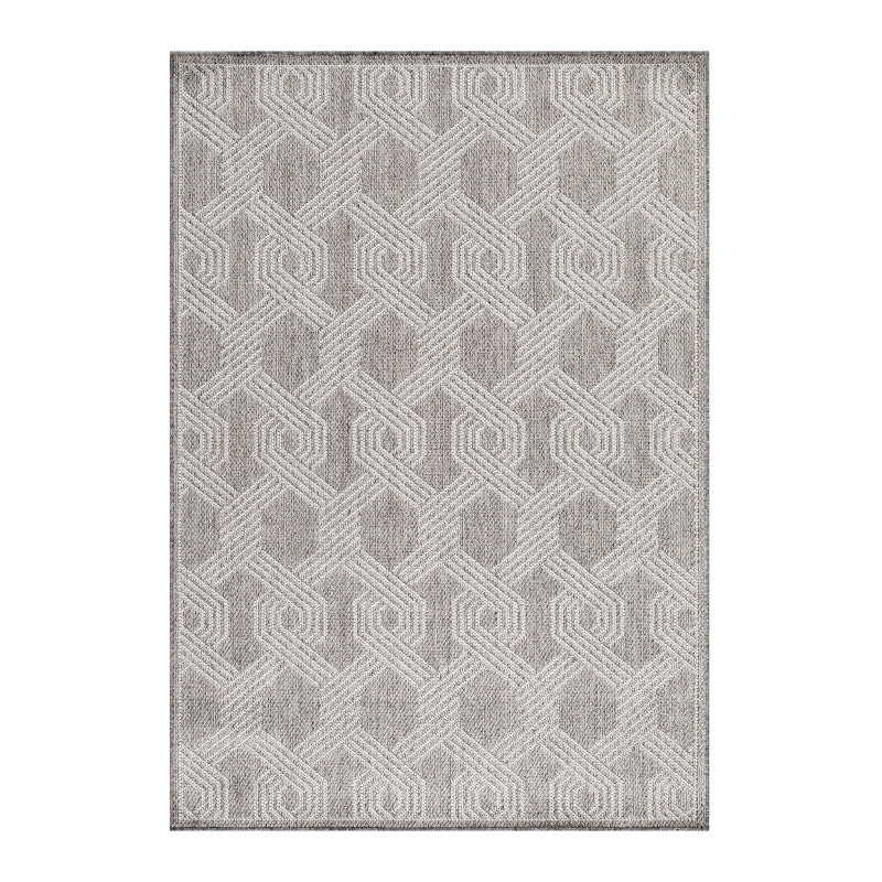 Aruba – Grijs/Beige – Laagpolig & Waterafstotend – Geschikt voor Binnen & Buiten