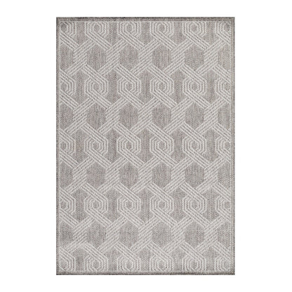 Aruba – Grijs/Beige – Laagpolig & Waterafstotend – Geschikt voor Binnen & Buiten