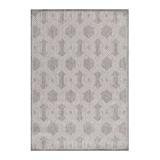 Aruba – Grijs/Beige – Laagpolig & Waterafstotend – Geschikt voor Binnen & Buiten