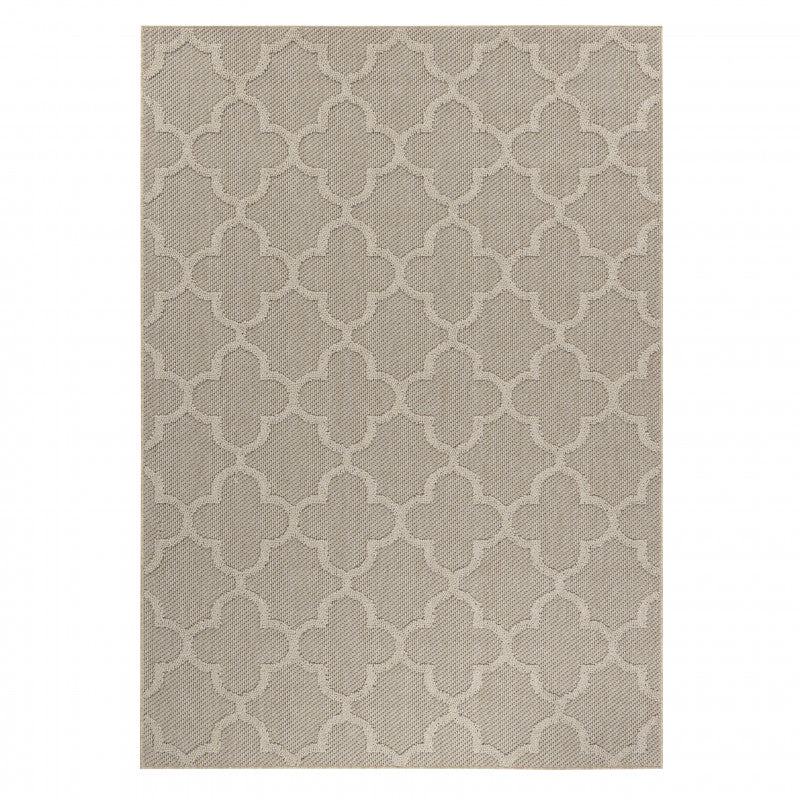 Patara – Marrakesh Patroon Beige – Laagpolig & Weerbestendig – Voor Binnen & Buiten