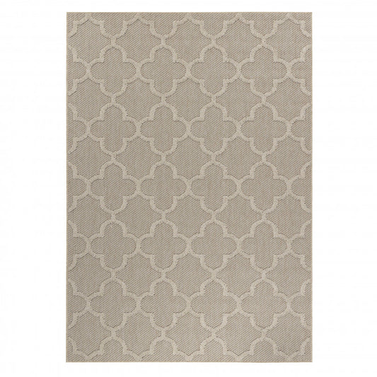 Patara – Marrakesh Patroon Beige – Laagpolig & Weerbestendig – Voor Binnen & Buiten