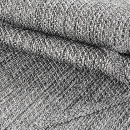 Patara – Diamantmotief Grijs – Laagpolig & Weerbestendig – Voor Binnen & Buiten