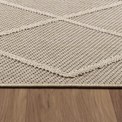 Patara – Boho Stijl Beige – Laagpolig & Weerbestendig – Voor Binnen & Buiten