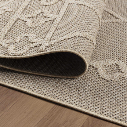 Patara – Boho Stijl Beige – Laagpolig & Weerbestendig – Voor Binnen & Buiten