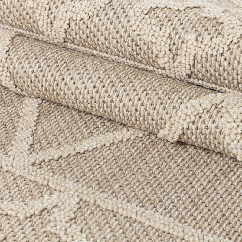 Patara – Boho Stijl Beige – Laagpolig & Weerbestendig – Voor Binnen & Buiten