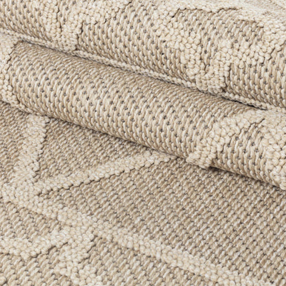 Patara – Boho Stijl Beige – Laagpolig & Weerbestendig – Voor Binnen & Buiten