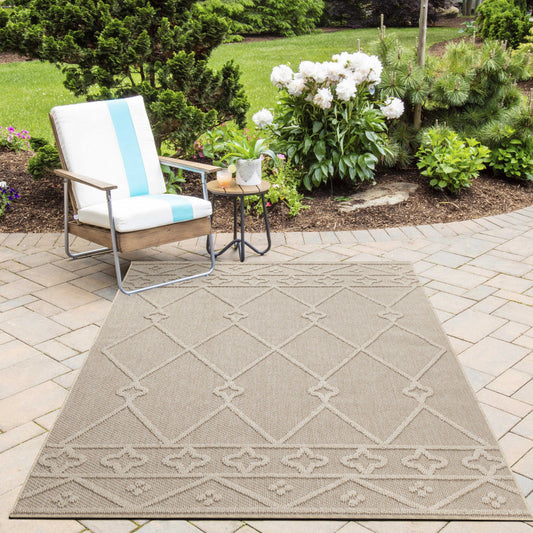 Patara – Boho Stijl Beige – Laagpolig & Weerbestendig – Voor Binnen & Buiten