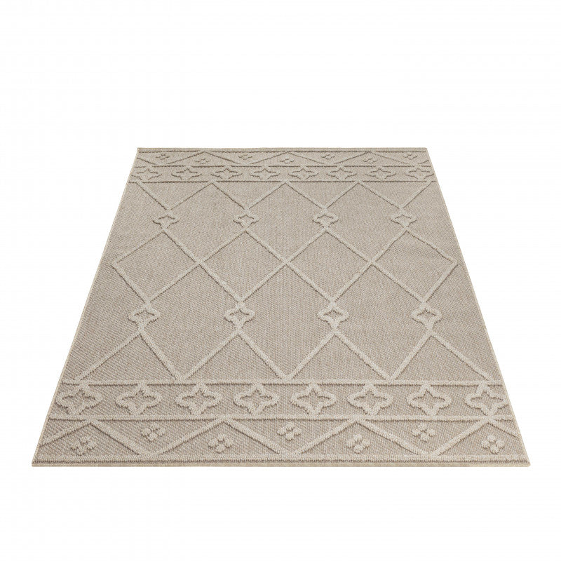 Patara – Boho Stijl Beige – Laagpolig & Weerbestendig – Voor Binnen & Buiten