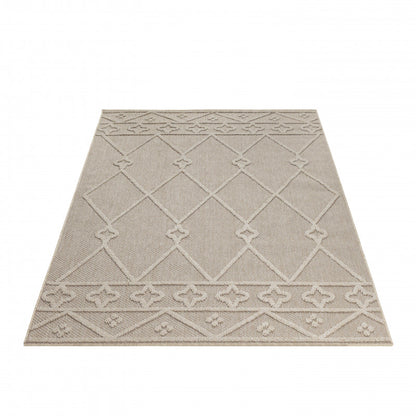 Patara – Boho Stijl Beige – Laagpolig & Weerbestendig – Voor Binnen & Buiten