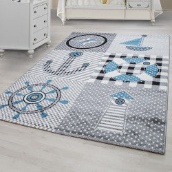Kids Vloerkleed – Kindervloerkleed – Boot Grijs – Anti-Allergisch