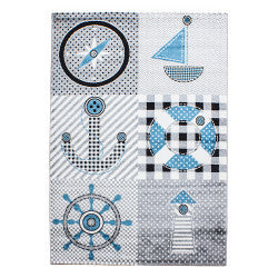 Kids Vloerkleed – Kindervloerkleed – Boot Grijs – Anti-Allergisch