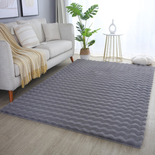Fluffy Vloerkleed Ambiance – Grijs – Extra Zacht met 3D Effect & Luxe Look