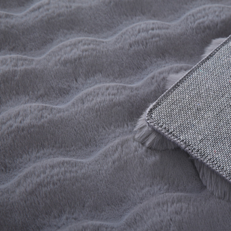 Fluffy Vloerkleed Ambiance – Grijs – Extra Zacht met 3D Effect & Luxe Look