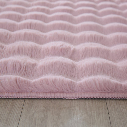 Fluffy Vloerkleed Ambiance – Roze – Extra Zacht met 3D Effect & Luxe Look
