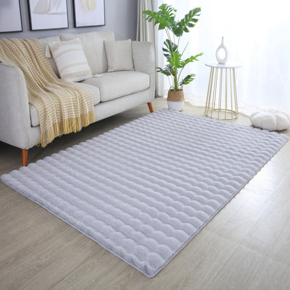 Fluffy Vloerkleed Ambiance – Zilver – Extra Zacht met 3D Effect & Luxe Look