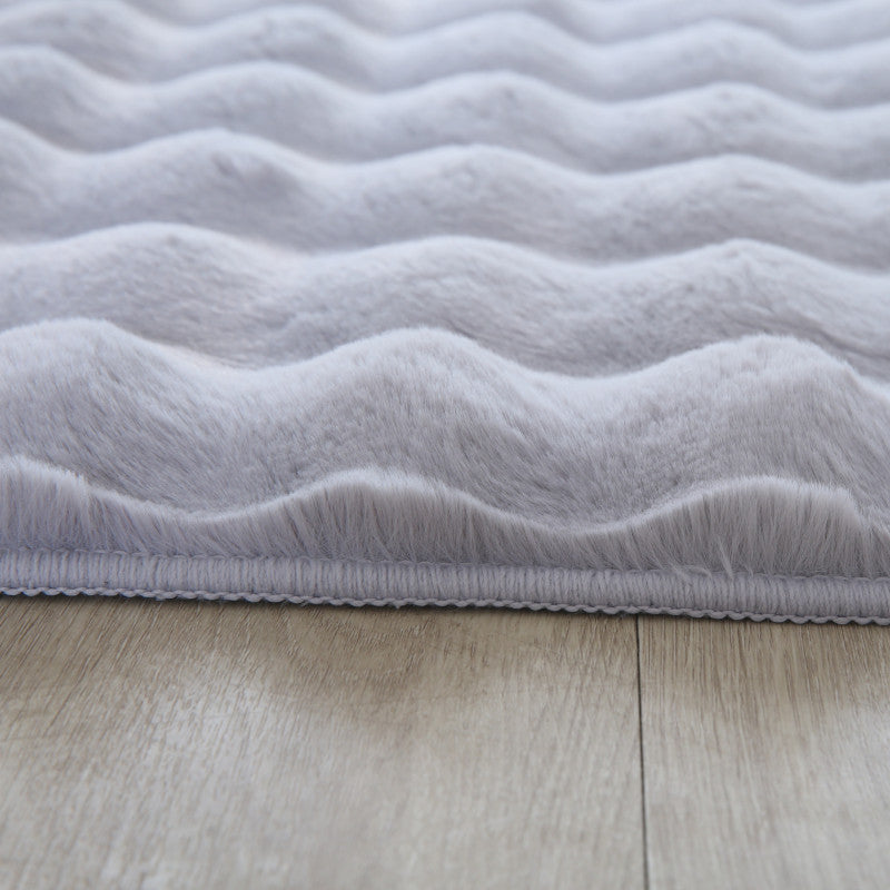 Fluffy Vloerkleed Ambiance – Zilver – Extra Zacht met 3D Effect & Luxe Look