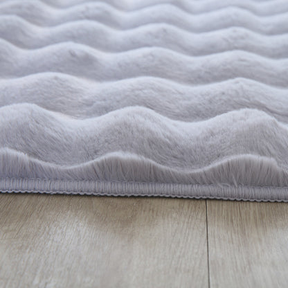 Fluffy Vloerkleed Ambiance – Zilver – Extra Zacht met 3D Effect & Luxe Look
