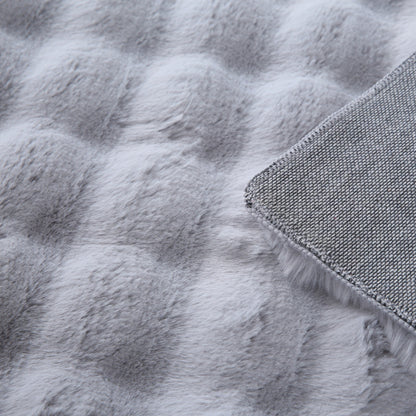 Fluffy Vloerkleed Ambiance – Zilver – Extra Zacht met 3D Effect & Luxe Look