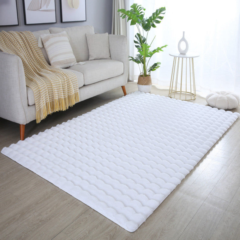 Fluffy Vloerkleed Ambiance – Uni Wit – Extra Zacht met 3D Effect & Luxe Look