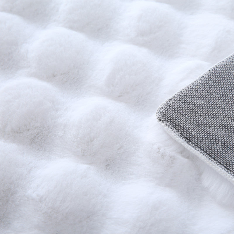 Fluffy Vloerkleed Ambiance – Uni Wit – Extra Zacht met 3D Effect & Luxe Look