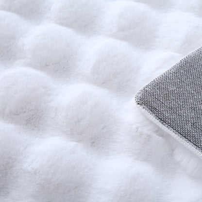 Fluffy Vloerkleed Ambiance – Uni Wit – Extra Zacht met 3D Effect & Luxe Look