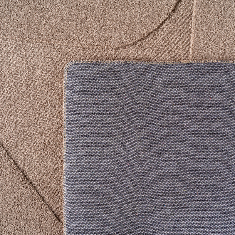 Pompei Seta Taupe – Japandi Stijl – Laagpolig Vloerkleed