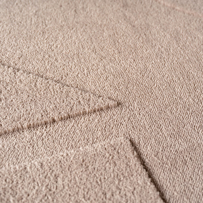 Pompei Seta Taupe – Japandi Stijl – Laagpolig Vloerkleed