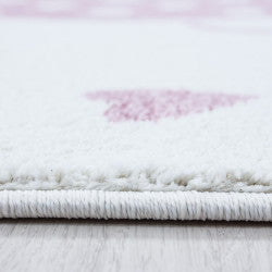 Kids Vloerkleed – Kindervloerkleed – Olifant in de Regen Roze – Anti-Allergisch