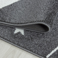Kids Vloerkleed – Kindervloerkleed – Ster Grijs – Anti-Allergisch