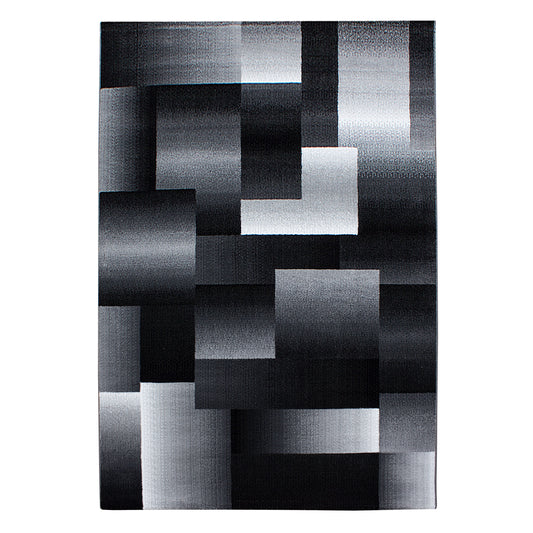 Miami Vloerkleed – Zwart – Laagpolig met Geometrisch Design