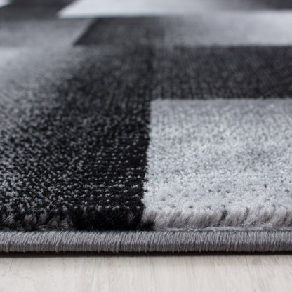 Miami Vloerkleed – Zwart – Laagpolig met Geometrisch Design