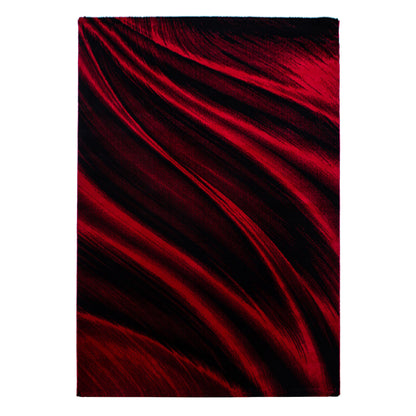 Miami Vloerkleed – Rood – Laagpolig met Golvend Design